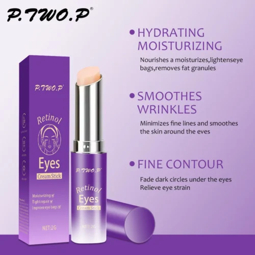 Retinol Moisturizing Eye Cream Stick, Fade Fine Line Repair, Fade Fine Eye Line, Anti-Wrinkle, Anti-Puffiness, Brightening Eye Care