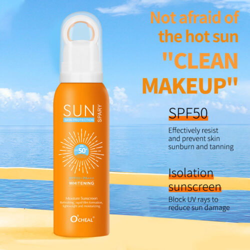 Hydrating Sunblock Spray SPF 50 High Efficiency Sunblock Delicate Refreshing Organic Face and Body Sunscreen - Image 5