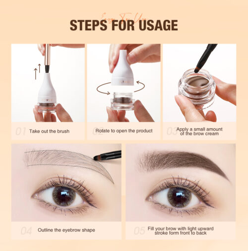 O.TWO.O DYEING EYEBROW CREAM DARK BROWN - Image 3