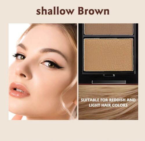 Ocheal 3Color Eyebrow Powder Black Brown Lift Eyebrow Professional Waterproof Cosmetic with Brush - Image 9