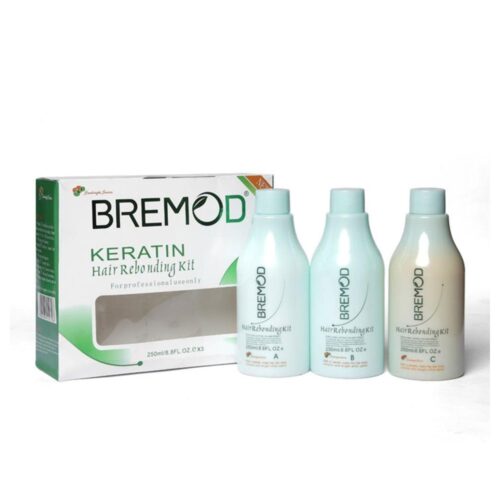 Bremod Keratin Hair Rebonding kit Silky Straight 250ml*3