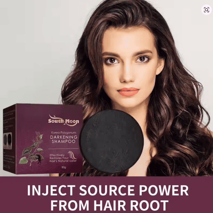 Black Hair Shampoo Soap Hair Darkening Shampoo Bar Cover Gray Hair Shampoo Soap 80g Polygonum Multiflorum IMPORTED