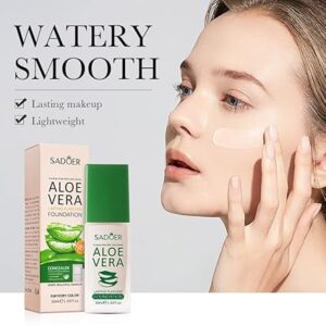 SADOER, Aloe Infused, Flawless Concealing Foundation 01 Natural Color Imported 30ml