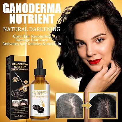Ganoderma Nutrient - Has The Effect Of Supplementing Hair Follicles, Repairing Hair Damage, Activating Hair Follicles And Melanin, And Obtaining Shiny Black Hair 30ml