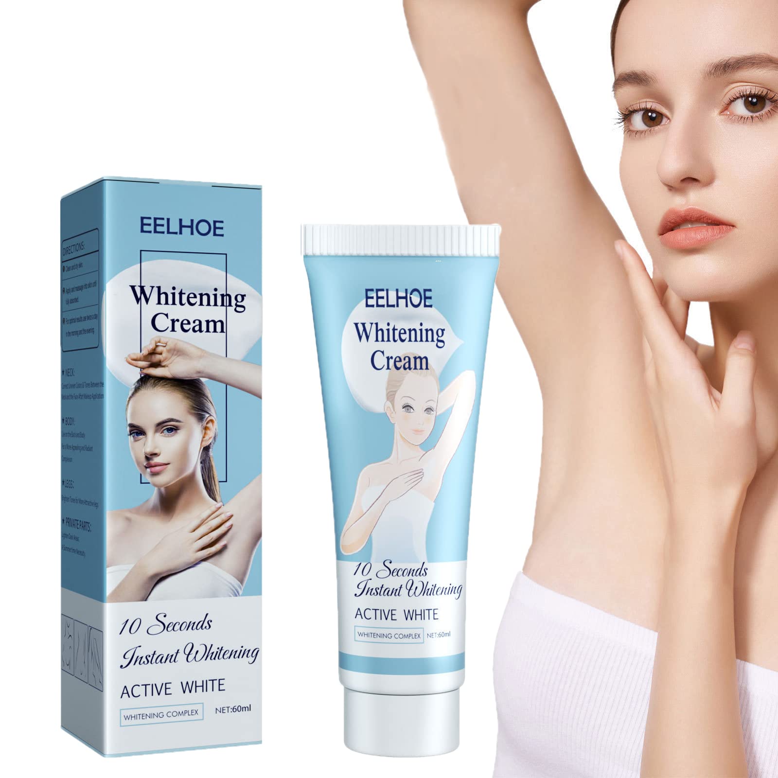 Women Whitening Cream Eelhoe Brightening Hydrating Beautifying For Underarm Feminine Body Care Brightening 60ml