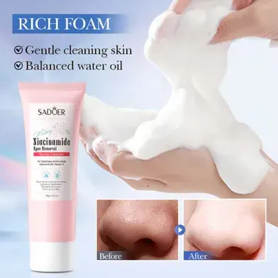 SADOER 10% Niacinamide Spot Removal Gentle Cleanser - Image 3