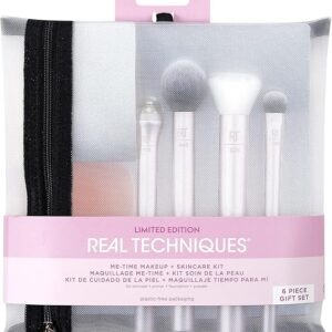 Real Techniques Limited Edition Me Time Makeup Brush and Skin Care, 6 Piece Gift Set