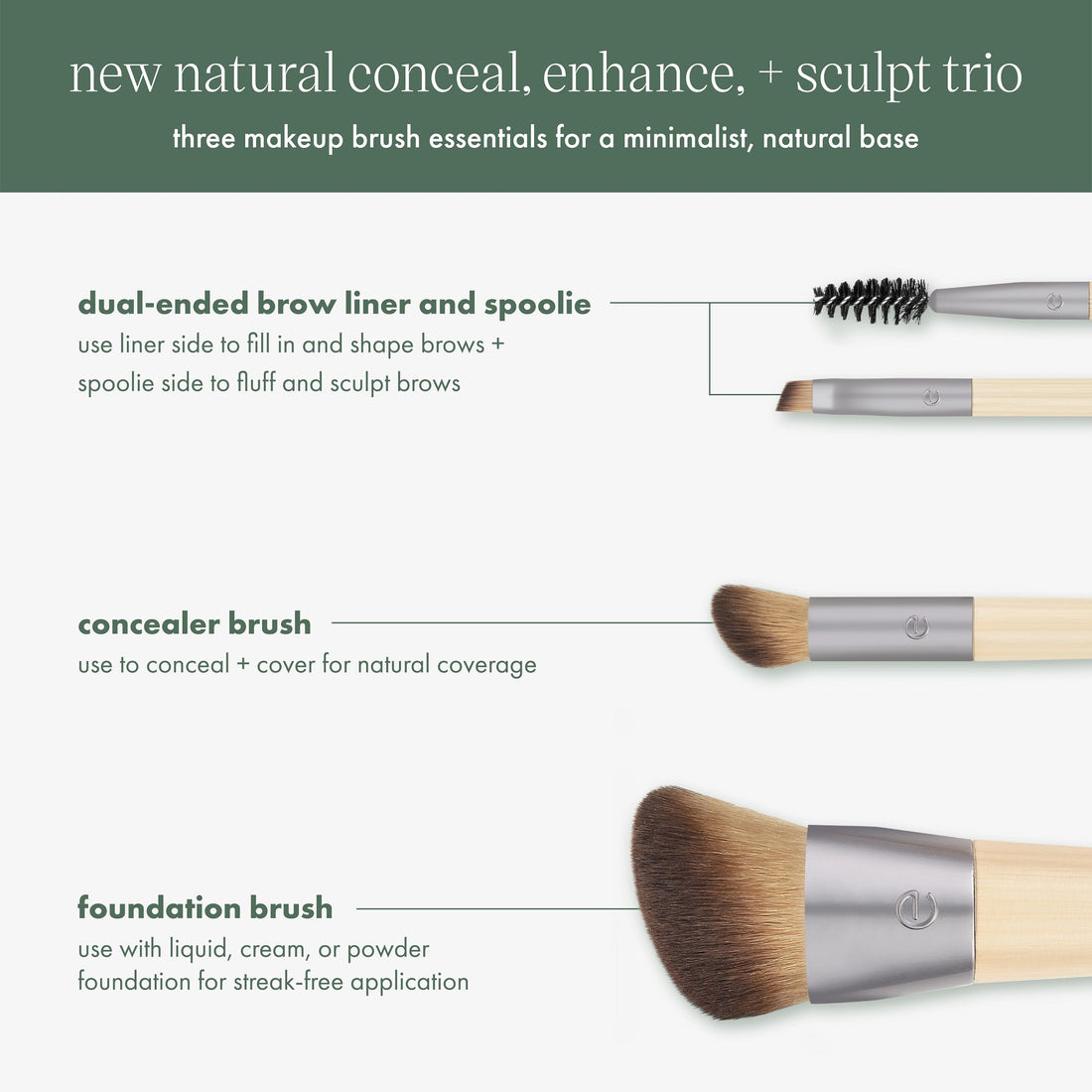Eco tools New Natural Conceal, Enhance, & Sculpt Trio Imported - Image 9