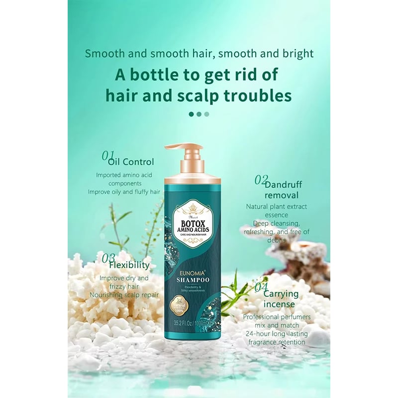 Eunomia Sulfate Free Botox Amino Acid Silky Smooth Shampoo 1000ml (XL) - Image 2