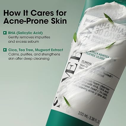 SOME BY MI AHA BHA PHA 30 Days Miracle Acne Clear Foam 3.38oz, 100ml Salicylic Acid Cleanser for Exfoliation & Sebum Control Korean Authentic - Image 2