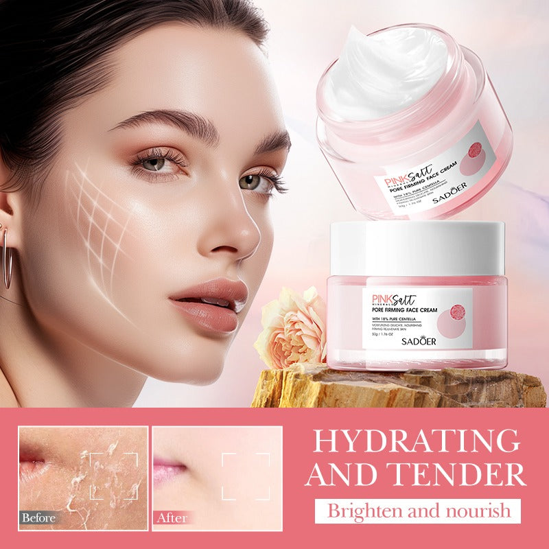 SADOER Himalayan Pink Salt Moisturizing Pore Firming Face Cream - 50g - Image 3