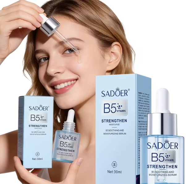SADOER Vitamin B5 And Moisturizing Essence, Contains Panthenol And Malic Acid, Deeply Hydrates, Smooths The Skin
