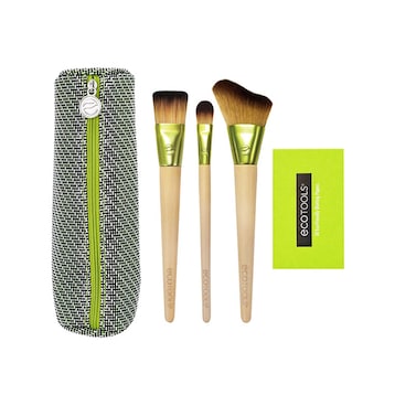 ECOTOOLS TRAVEL AND GLOW BEAUTY KIT 5 Pcs Set Including Bag and Tissue