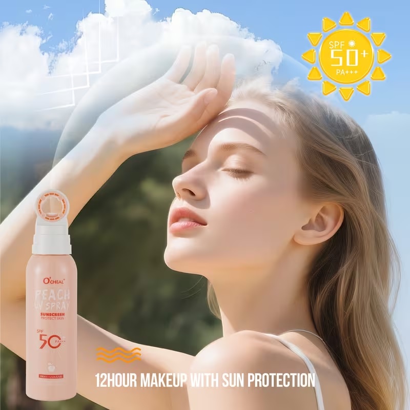 O’Cheal Peach UV Spray SPF 50+ PA+++ 150ML IMPORTED - Image 4