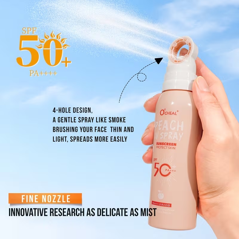 O’Cheal Peach UV Spray SPF 50+ PA+++ 150ML IMPORTED - Image 7