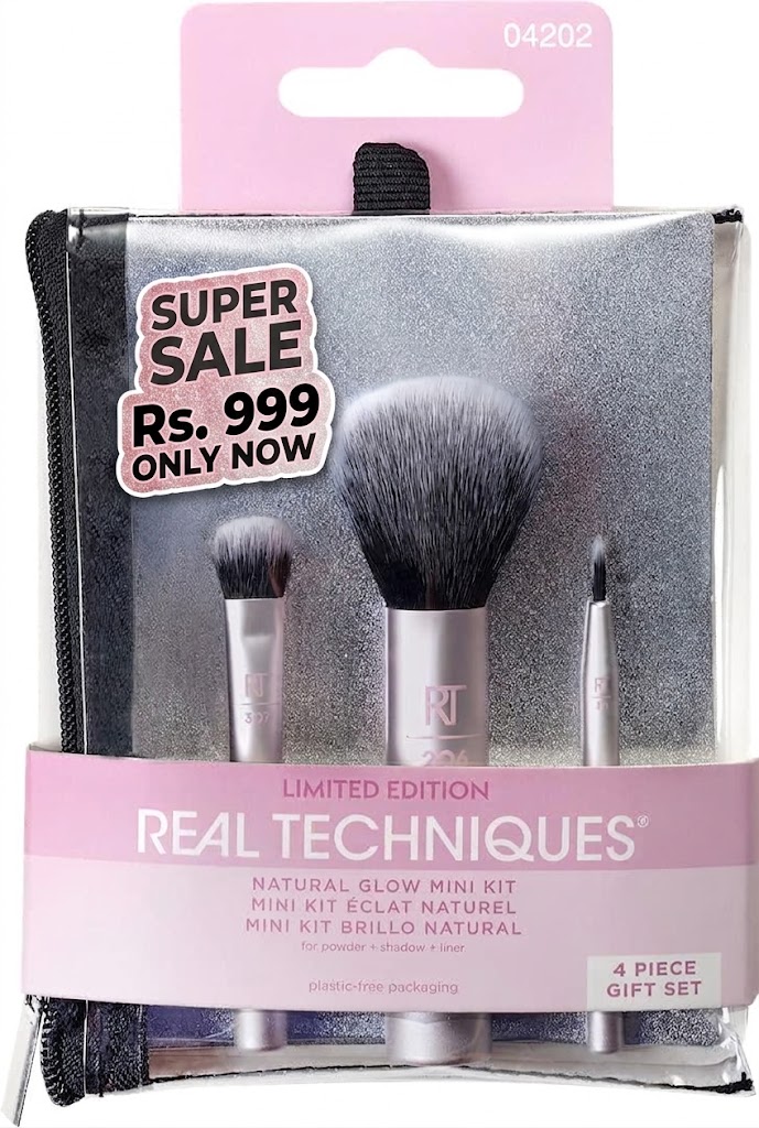 REAL TECHNIQUES Limited Edition HOLIDAYS: Natural Glow Mini Kit IMPORTED