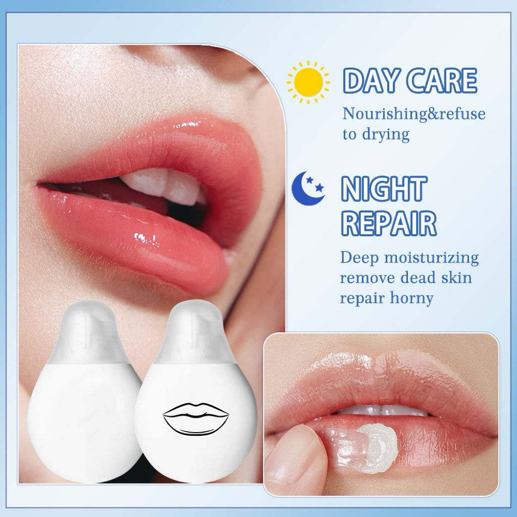 Waterproof Liquid Lip Balm Moisturizing Repair Plump Nourishment Squalane Amino Acid Primer Serum For Dry Lips