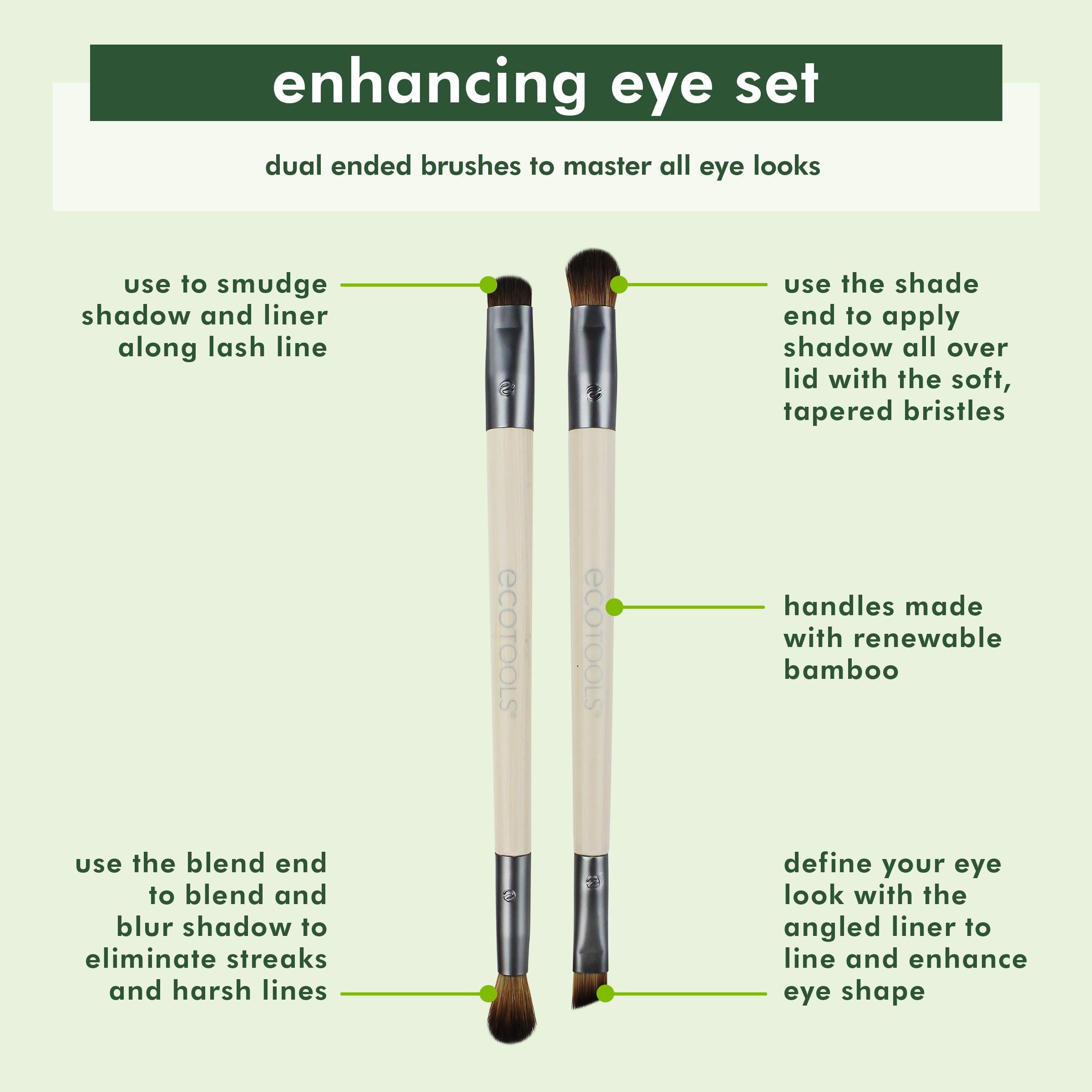 Eco Tools Eye Enhancing Duo Makeup Brush Set - Image 4