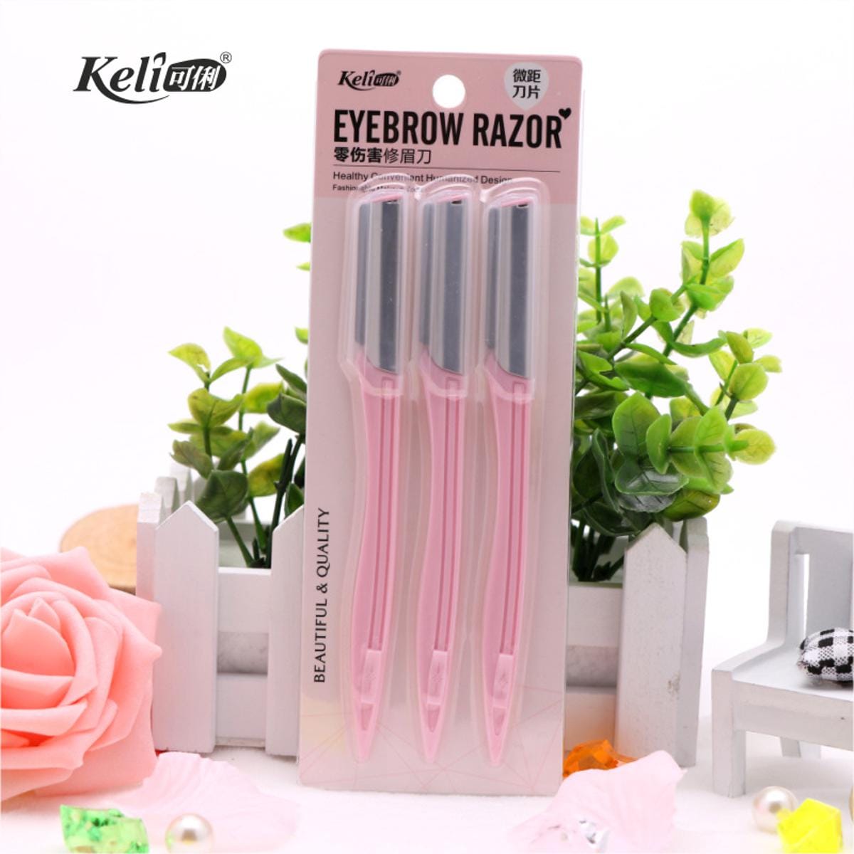 Professional Eyebrow Shaver and Face Hair Removal Razor - 3 Pcs Pack Imported